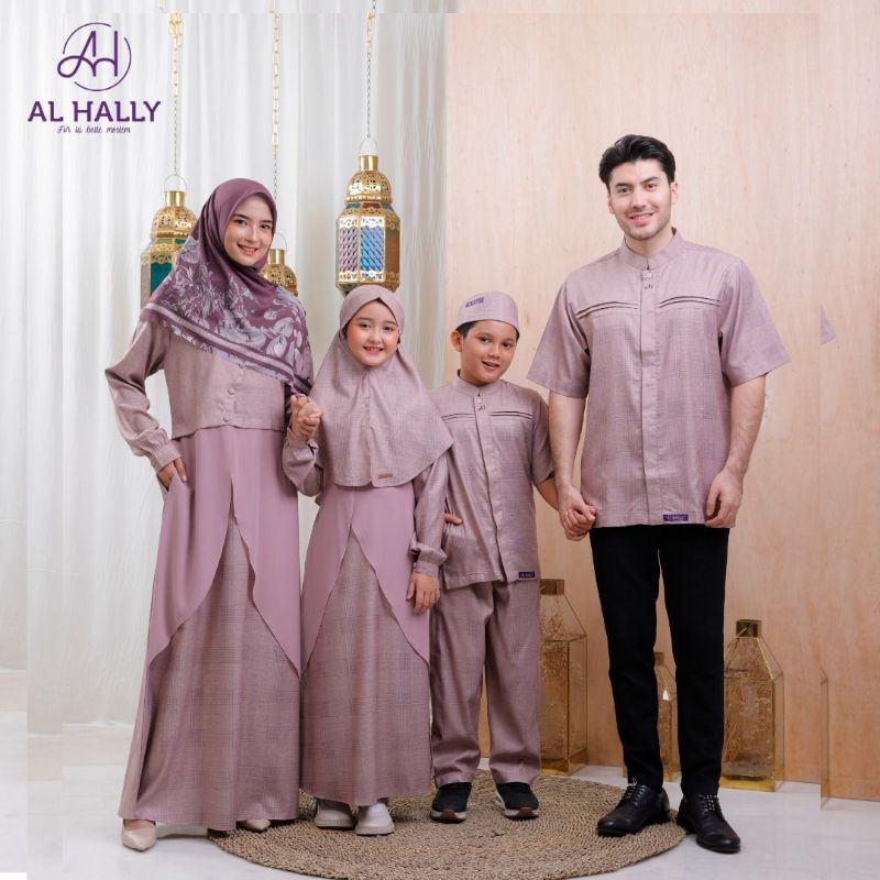 [COD] Sarimbit Keluarga 2023 Al-Hally || ORIGINAL || Sarimbit 55 Aged Purple