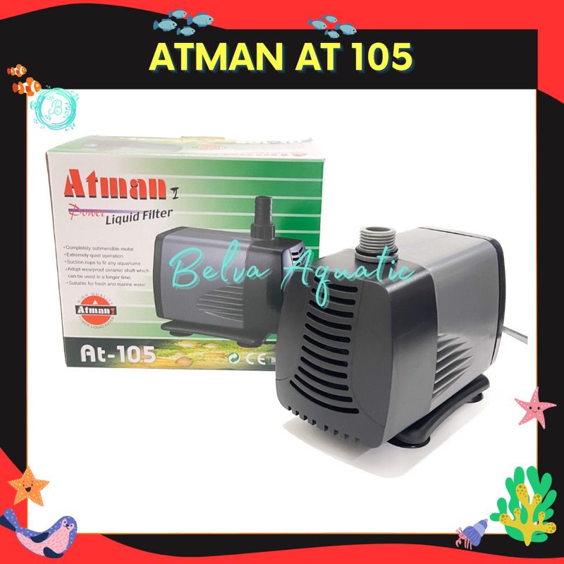 ATMAN AT-105 Pompa Celup Aquarium Kolam Hidroponik Aquascape Submersible Water Pump