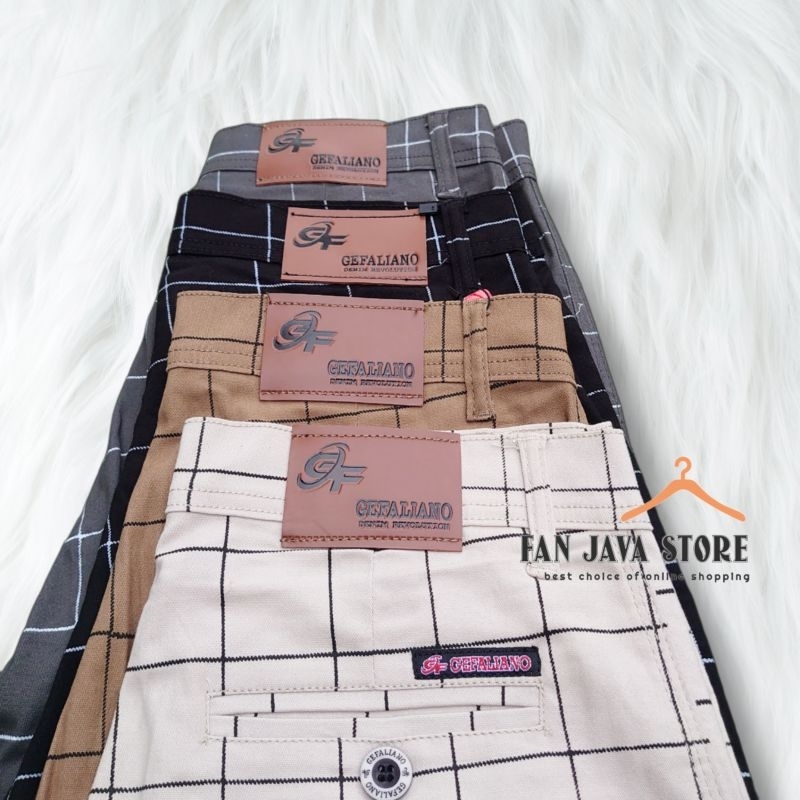 Celana tartan Pendek Twill combed 28-38 printing Original