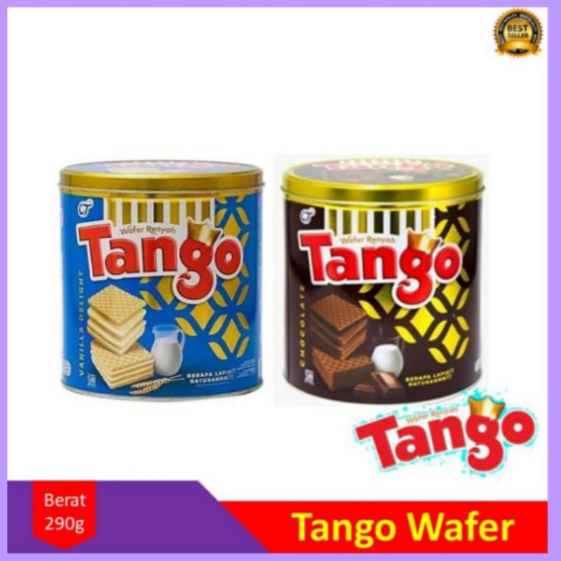 

Tango Wafer kaleng coklat - Tanggo Vanila dan keju 290gr by Zellshop