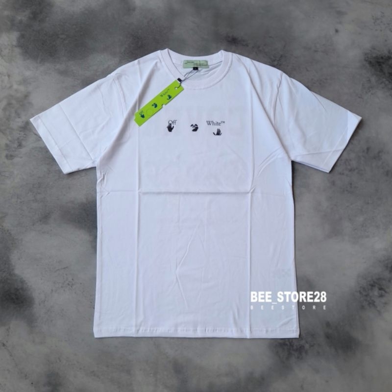 KAOS T-SHIRT OFF WHITE COVER PEACE FULLTAG &amp; LEBEL PREMIUM