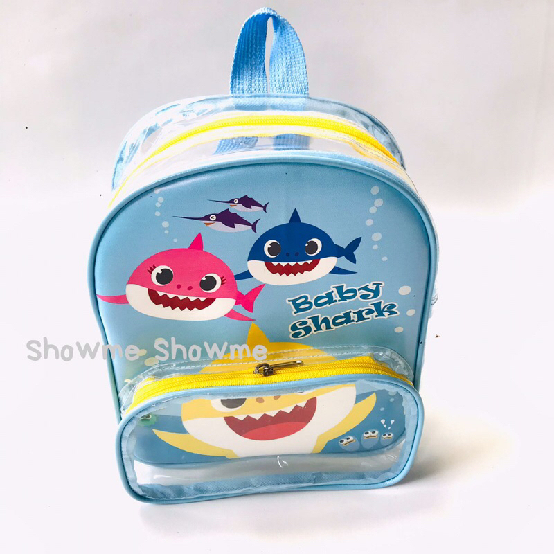 SHOWME TAS RANSEL MIKA ANAK SEKOLAH / MIKA PREMIUM /LUNCH BAG / BINGKISAN / ULANG TAHUN / TAS BOTOL SUSU / TAS BABY / TRAVEL BAGS / TAS MIKA / GOODIE BAG /  CUTE BLUE BABY SHARK