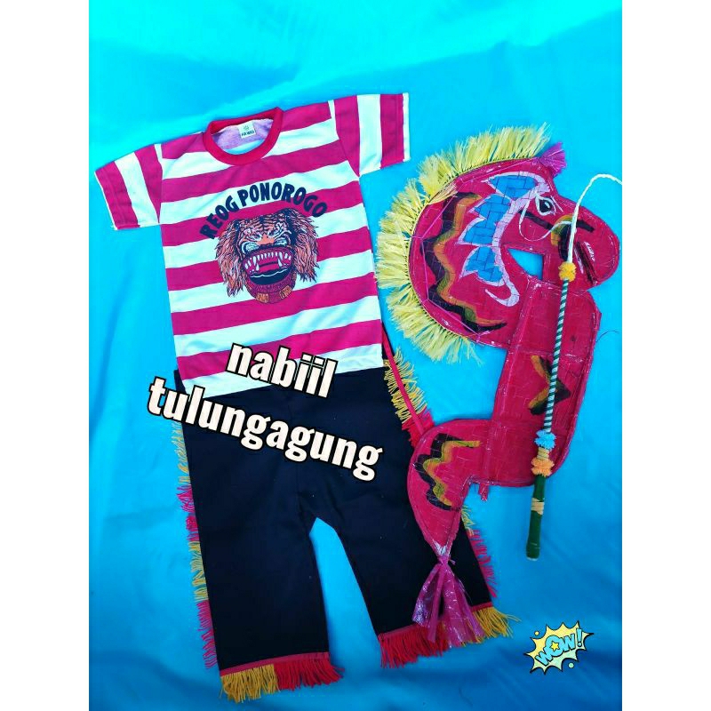 setelan kaos reog kuda lumping cambuk