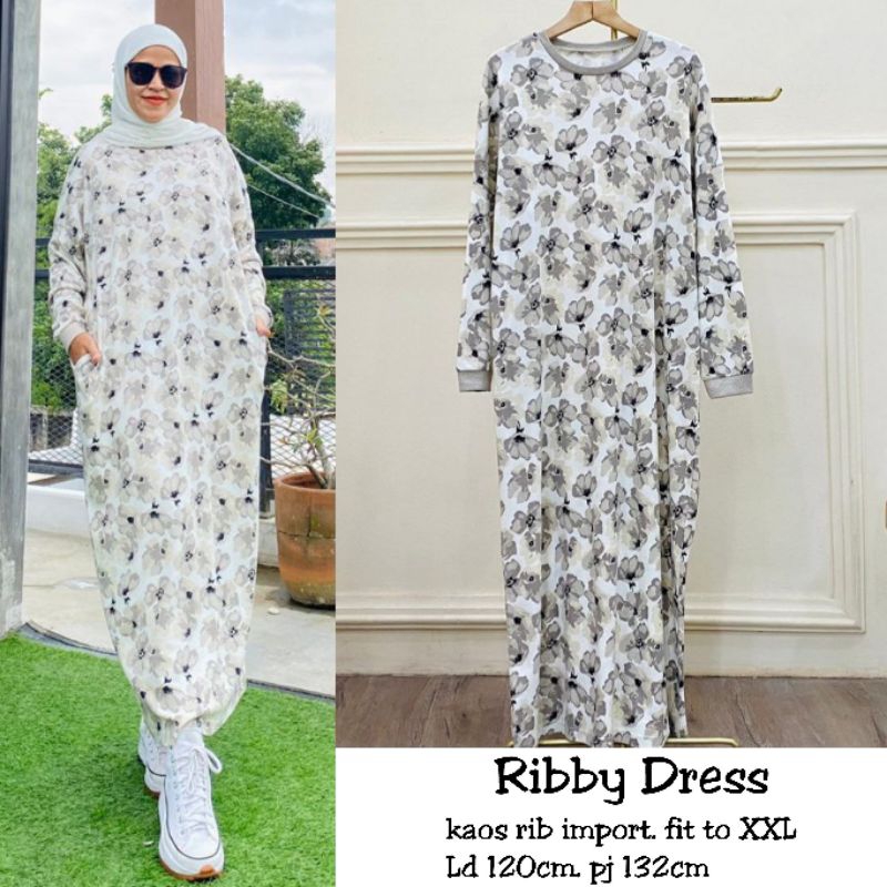 Robby Dress Kaos Jumbo Bunga Ld 120