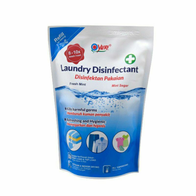 Yuri Laundry Disinfektan Pakaian Fresh Mint 410ml