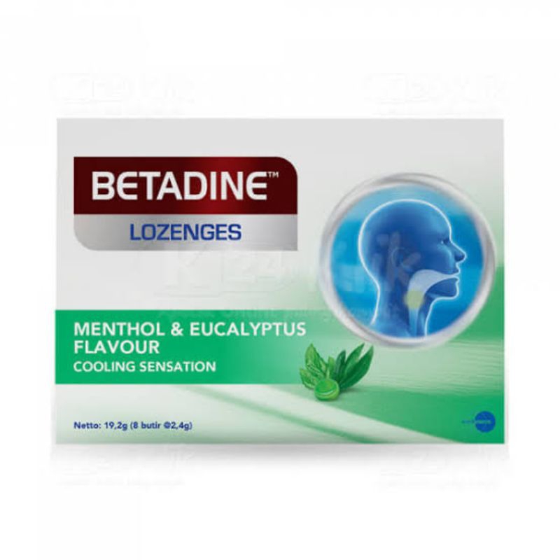 

Betadine Loz Menthol & Eucalyptus 8's / Permen Sakit Tenggorokan