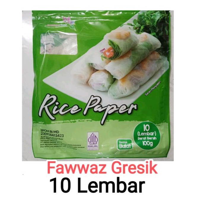 Rice Paper Kulit Lumpia Vietnam Spring Roll Java Super Food 10 lembar Halal 100gr