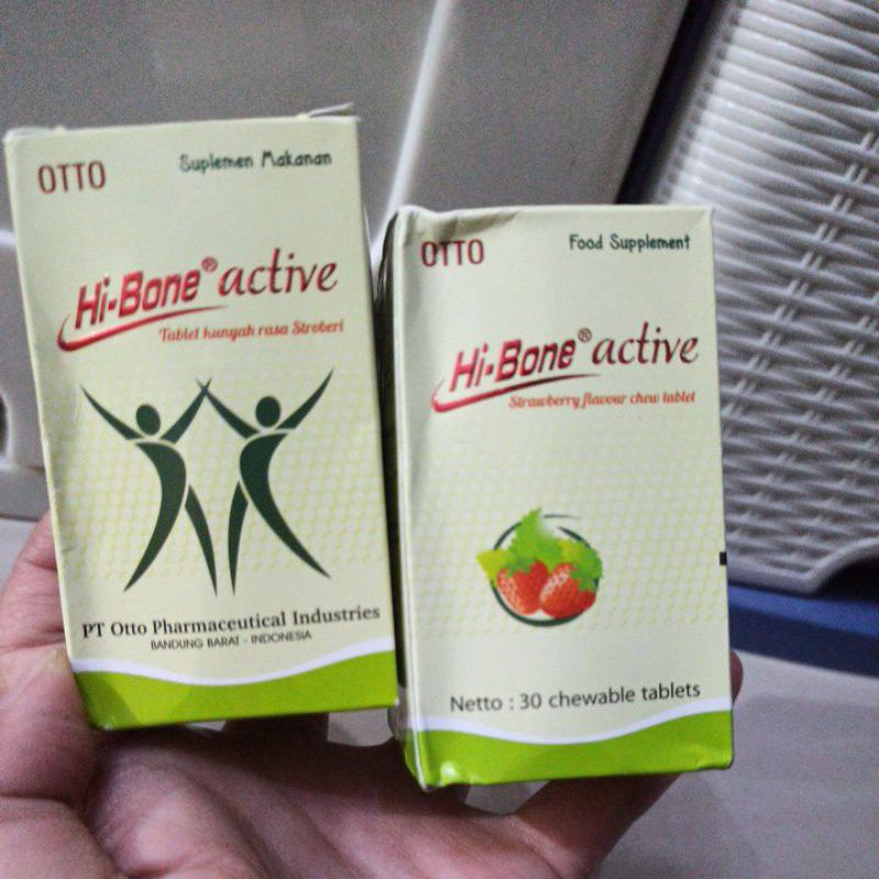 Hi Bone HiBone hi-bone active 30 tablet kunyah chew kesehatan tulang