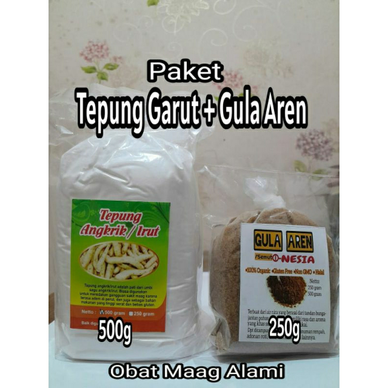 

Paket Tepung Garut + Gula Aren -500g + 250g