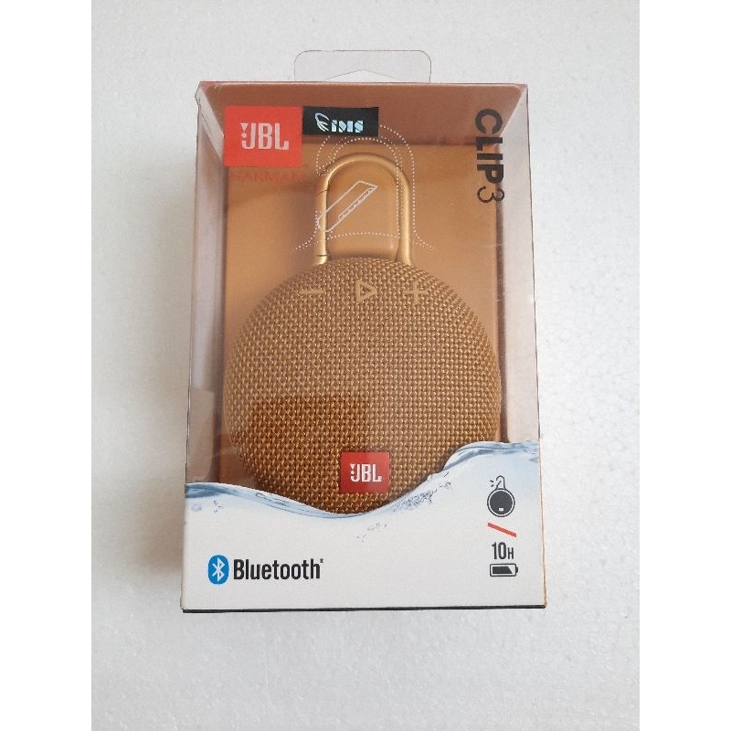 Speaker Bluetooth JBL Clip3 Yellow ORIGINAL