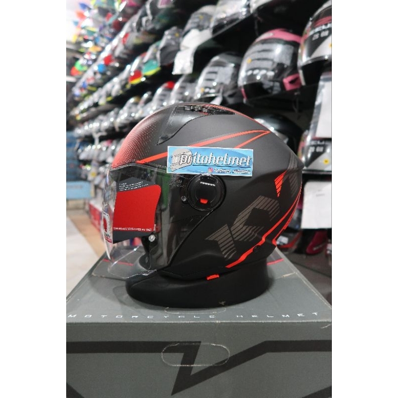 KYT D City Colorfull Black Red 2Visor