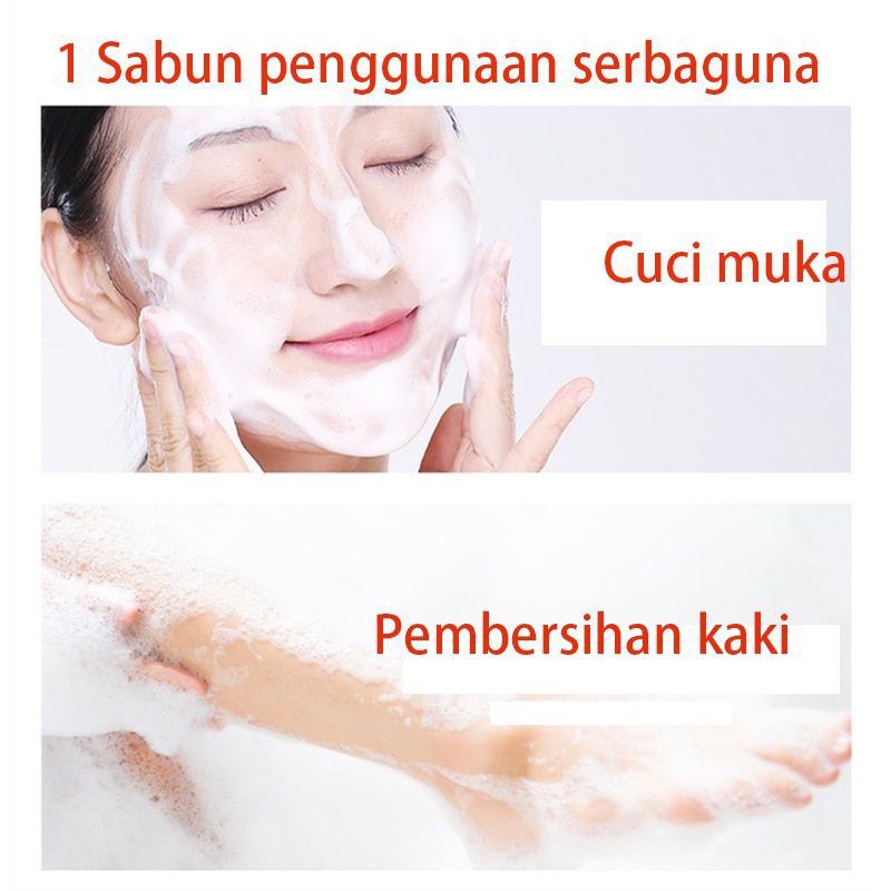 COD Peach Sabun Pemutih badan kulit wajah permanen Soap Whitening bleaching putih cerah original