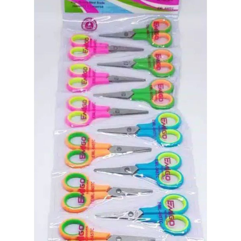 

gunting rencengan isi 12pcs gunting kecil warna