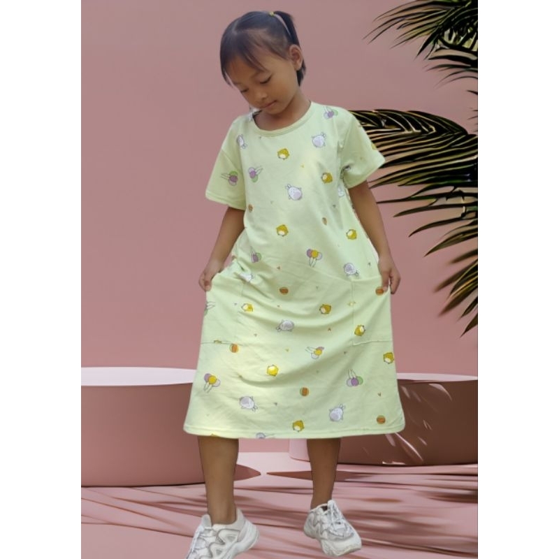 Paket Usaha Baju Anak Home Dress Jenis Daster Anak Tanggung Grosir 50pcs