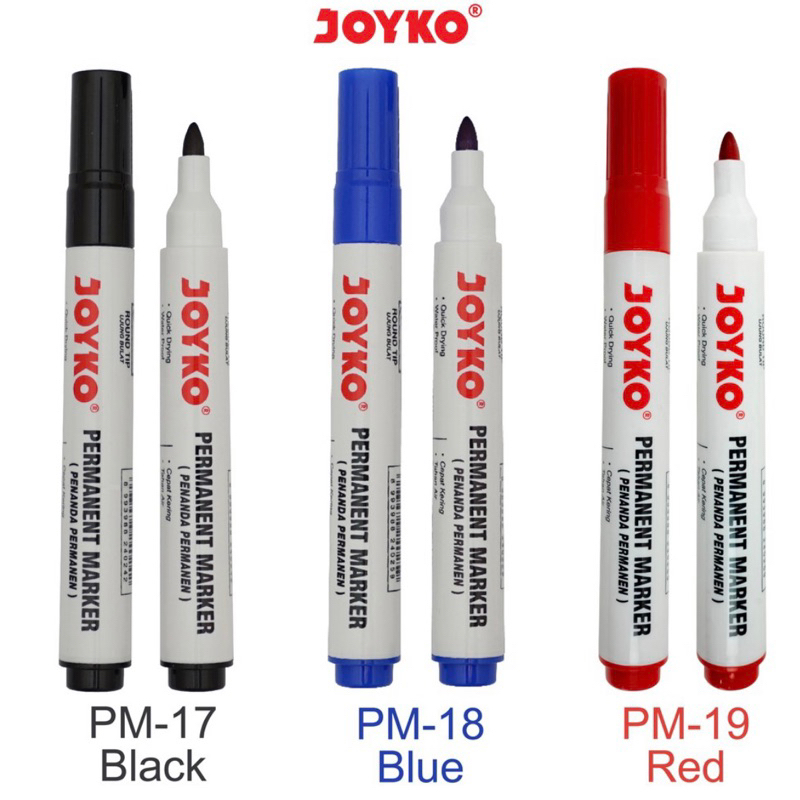 

Joyko Permanent Marker Spidol Permanen Round Tip