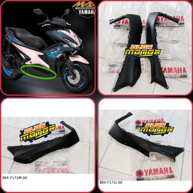 COVER MOLE BAWAH KANAN ATAU KIRI AEROX OLD/LAMA 155 ASLI ORIGINAL YAMAHA B65-F171L-00 B65-F171M-00