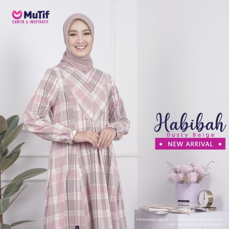 Gamis Mutif Habibah Dusty Beige Habiba