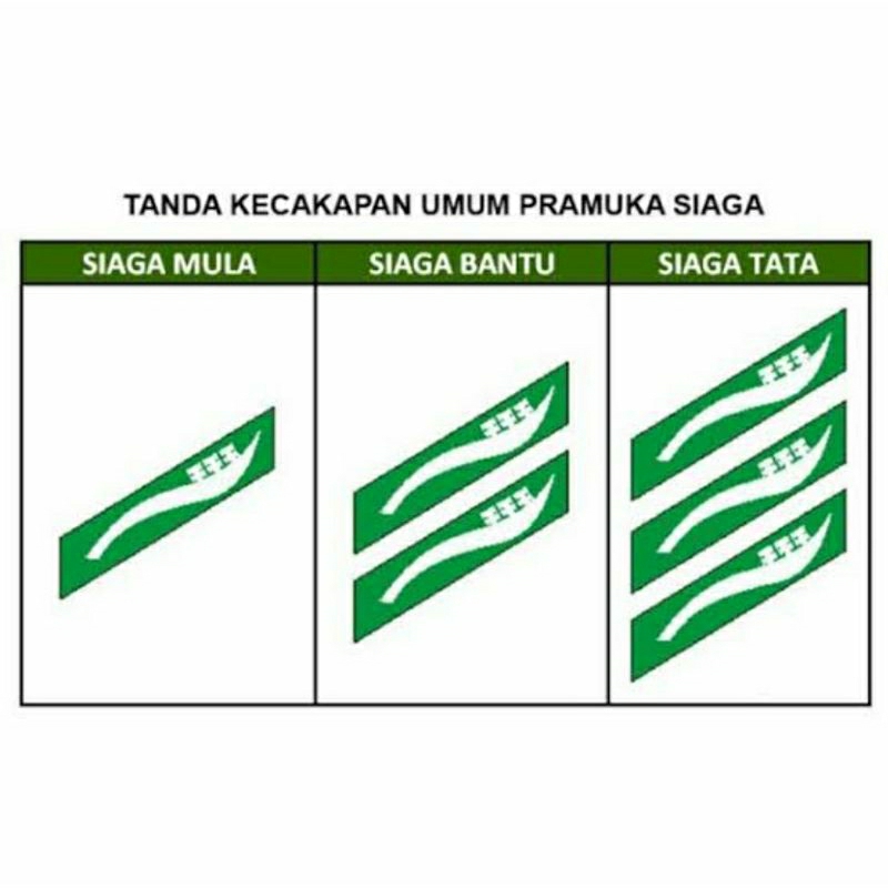 Tanda Kecakapan Umum TKU  Pramuka Siaga Penggalang Penegak Pandega Mula Bantu Tata Ramu Rakit Terap Bantara Laksana Bordir