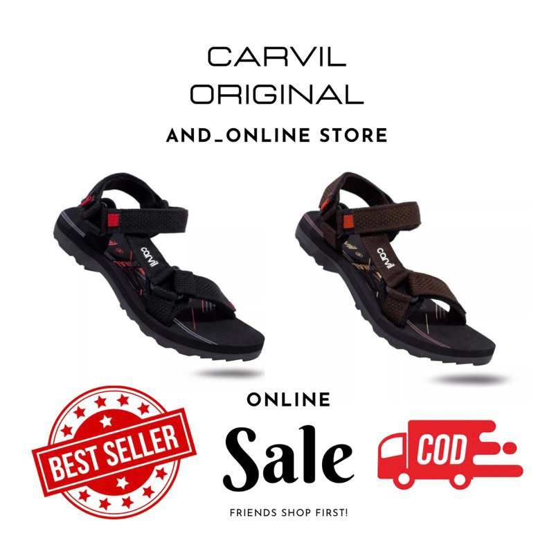 SANDAL GUNUNG Pria Carvil Original Anti Air - Sendal Gunung Carvil Original