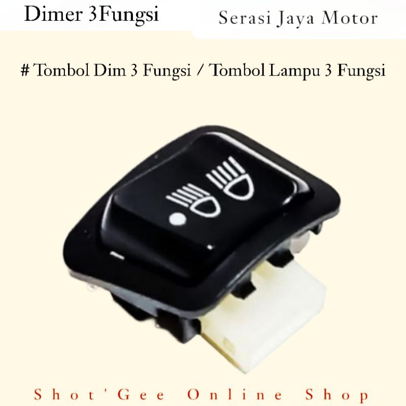 SAKLAR DIM ON/OFF TOMBOL LAMPU DIMER 3 FUNGSI (PER 1PCS)