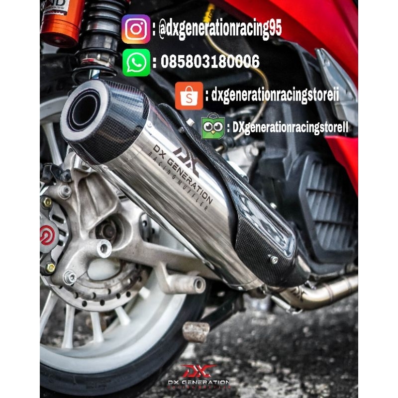 9MERSYYLAYS - KNALPOT STANDAR RACING DX GENERATION RACING TIPE SR1 FULL SYSTEM AEROX ADV NMAX PCX