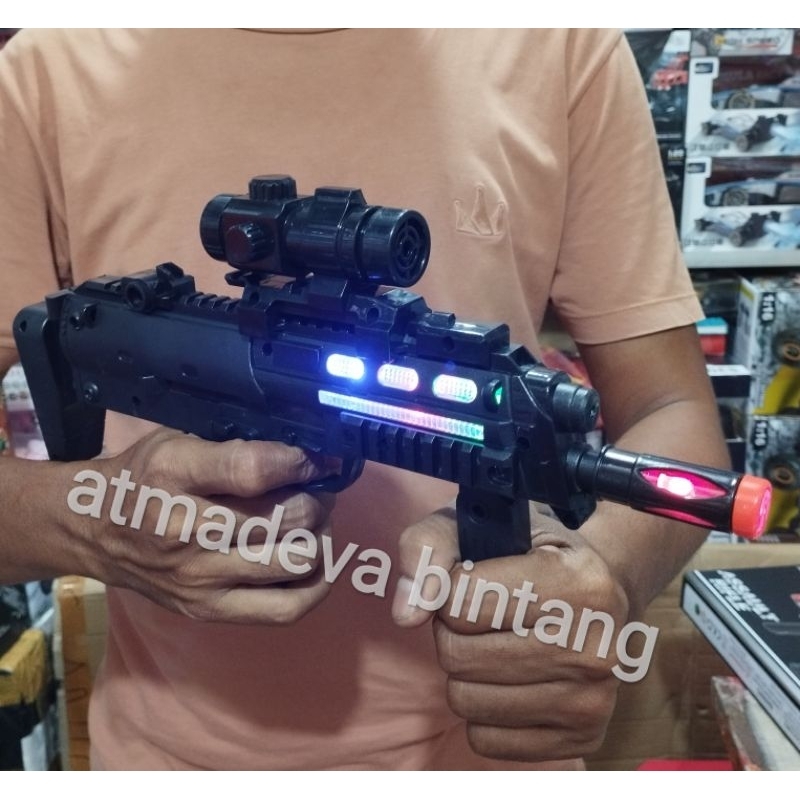 Pistol Laser Nyala Lampu Dan Sound Mainan Pistol Batre Kemasan Box Aman Mainan Keluarga Ber SNI