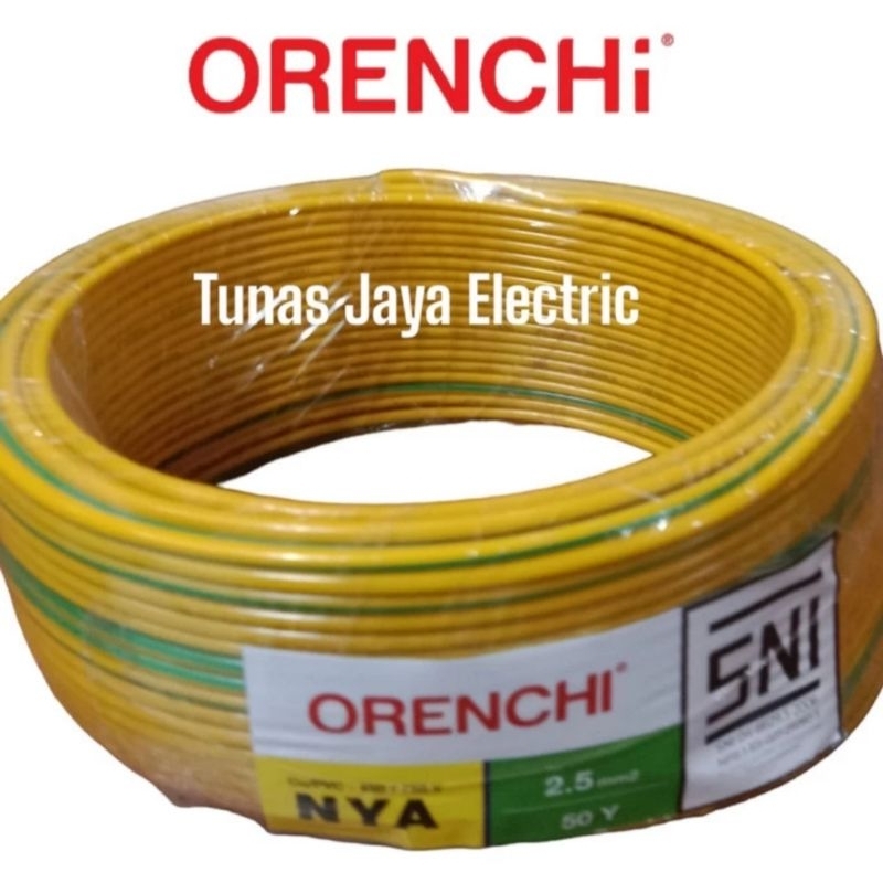 Kabel Listrik NYA 2,5mm @50Y Tembaga Murni ORENCHI (ICHIYAMA) Standar SNI