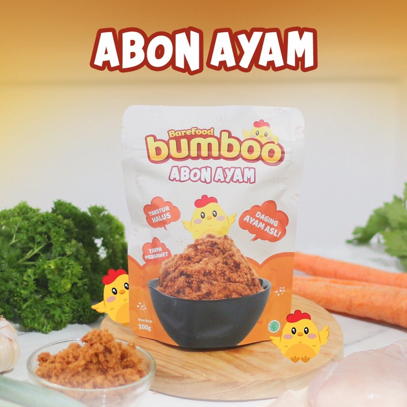 BUMBOO Abon Asli - Tekstur Lembut MPASI Si Kecil - Sumber Protein - Tanpa MSG - Tanpa Pengawet