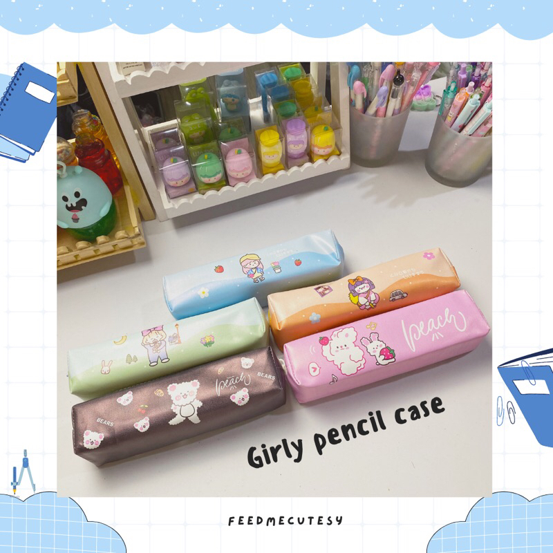 

girly pencil case | Feedmecutesy | atk alat tulis lucu anak import