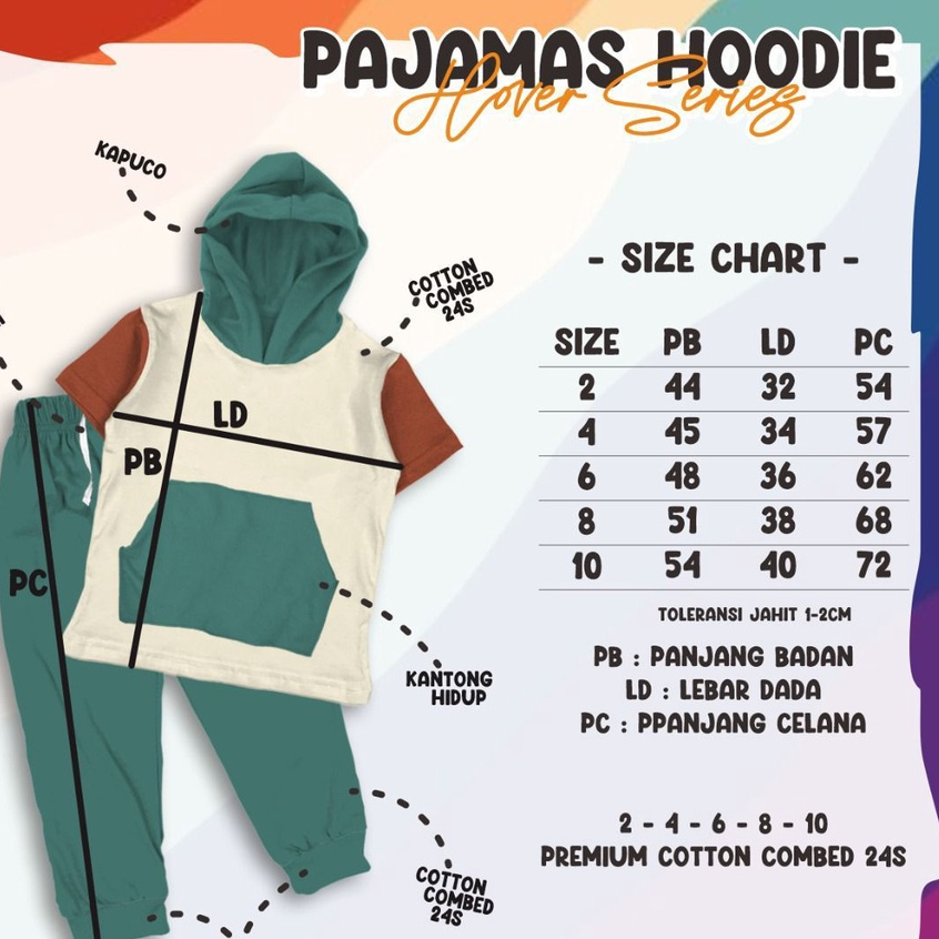 SETELAN ANAK HOODIE HOVER SETELAN HOODIE ANAK JAKET ANAK UNISEX 2-10 TAHUN PNP