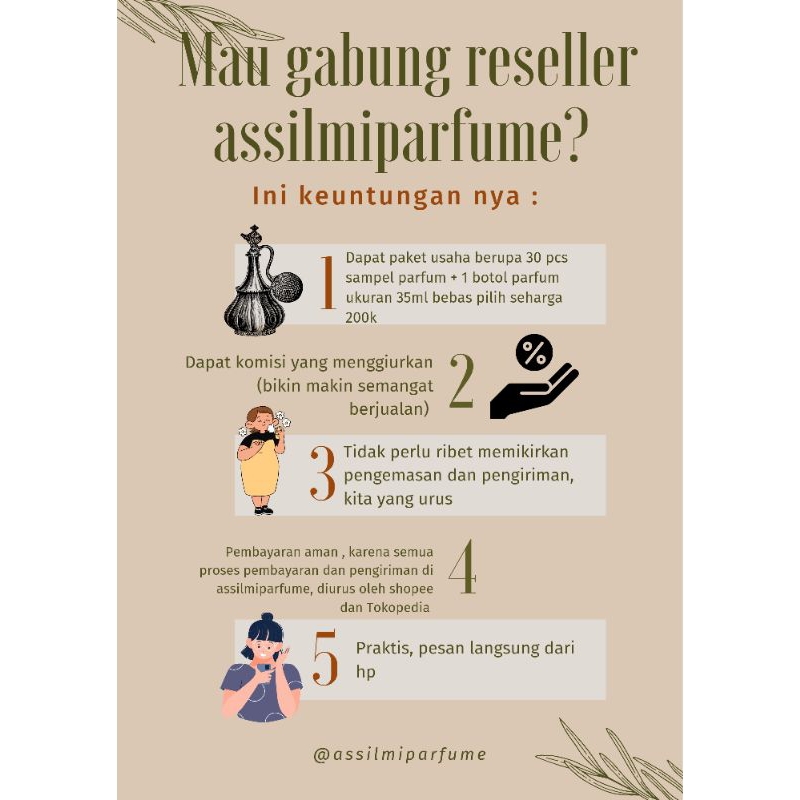 Paket usaha Reseller parfum inspired by assilmiparfume