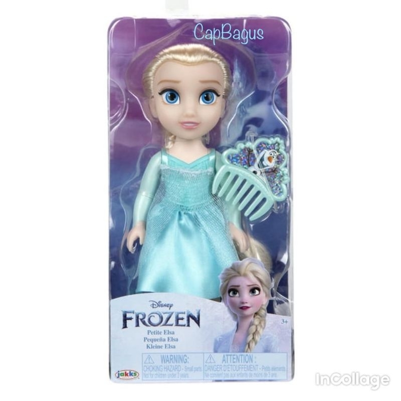 Disney Frozen Elsa Petite Doll Jakks Pacific Original Mini Toddler Boneka