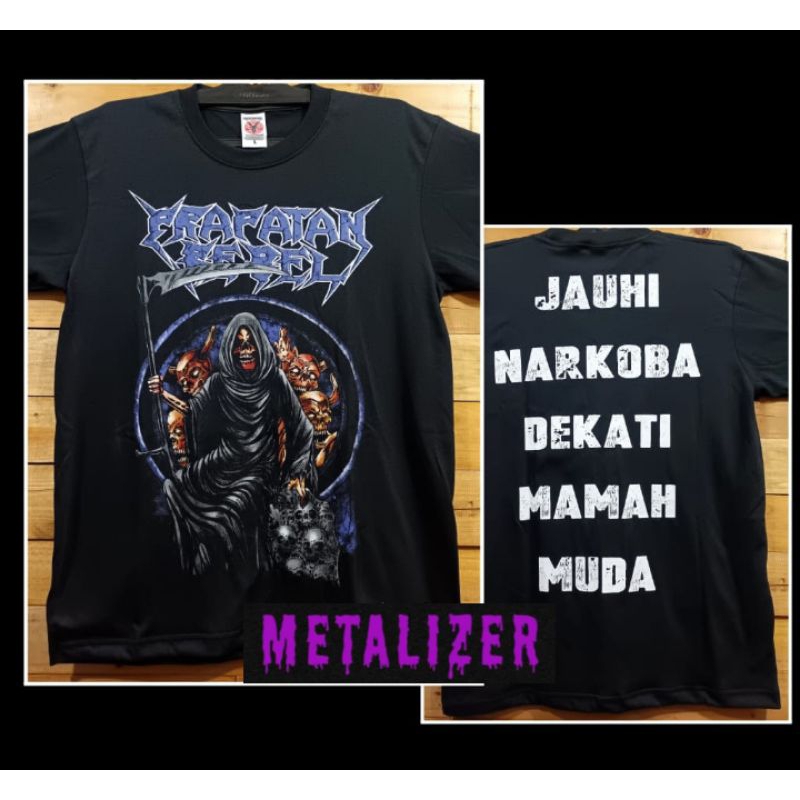 Kaos Musik Metal Rock Band Official Prapatan Rebel Black Type 007
