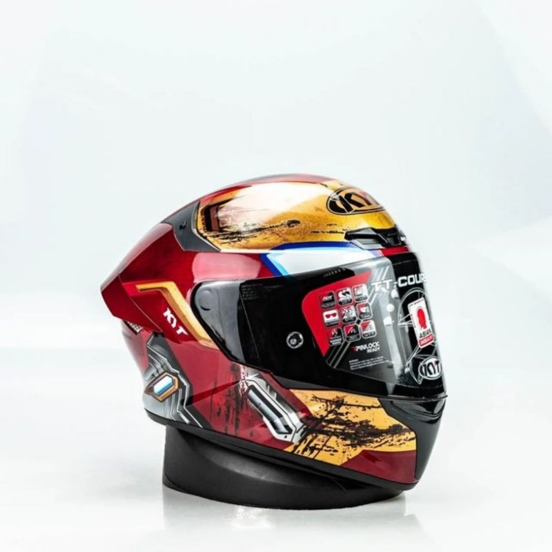 Helm KYT TT Course Marvel IRON MAN / TTC Marvel Iron Man