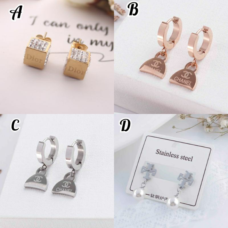 Anting titanium fashion korea anti karat&amp;alergi