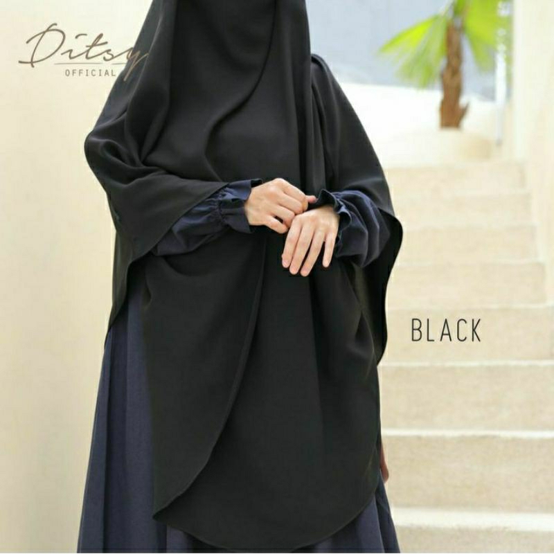 DITSY RAWDA BLACK MAZEN - SHORT (edisi April 2022) Ditsy Moslim