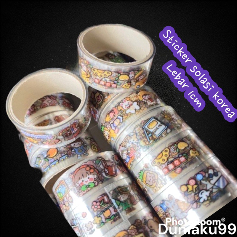 sticker rolling momo korea kecil / stiker momo roll  / stiker tempel korea