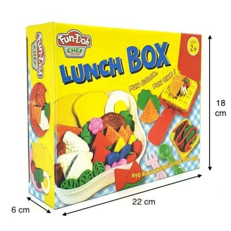 FUN DOH LUNCH BOX / MAINAN EDUKASI ANAK / MAINAN LILIN ANAK