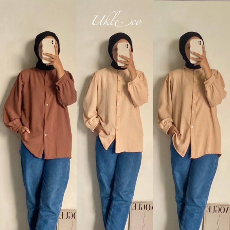Kemeja Crinkle Oversize/ Kemeja Lova Crinkle Airflow/ kemeja crincle