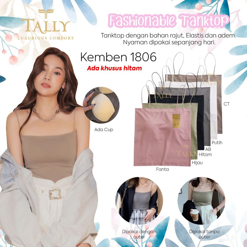 tanktop kemben | tengtop kemben crop top TALLY 1806 freesize