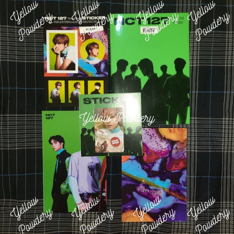 SET ALBUM NCT 127 STICKER STICKY UNSEALED SET TAEIL YUTA DOYOUNG JAEHYUN JUNGWOO MARK JOHNNY BONEKA 