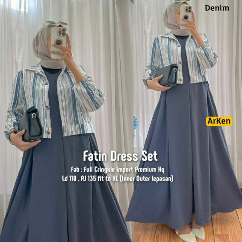 FATIN DRES SET // MAXI DRESS + ROMPI // ARKEN