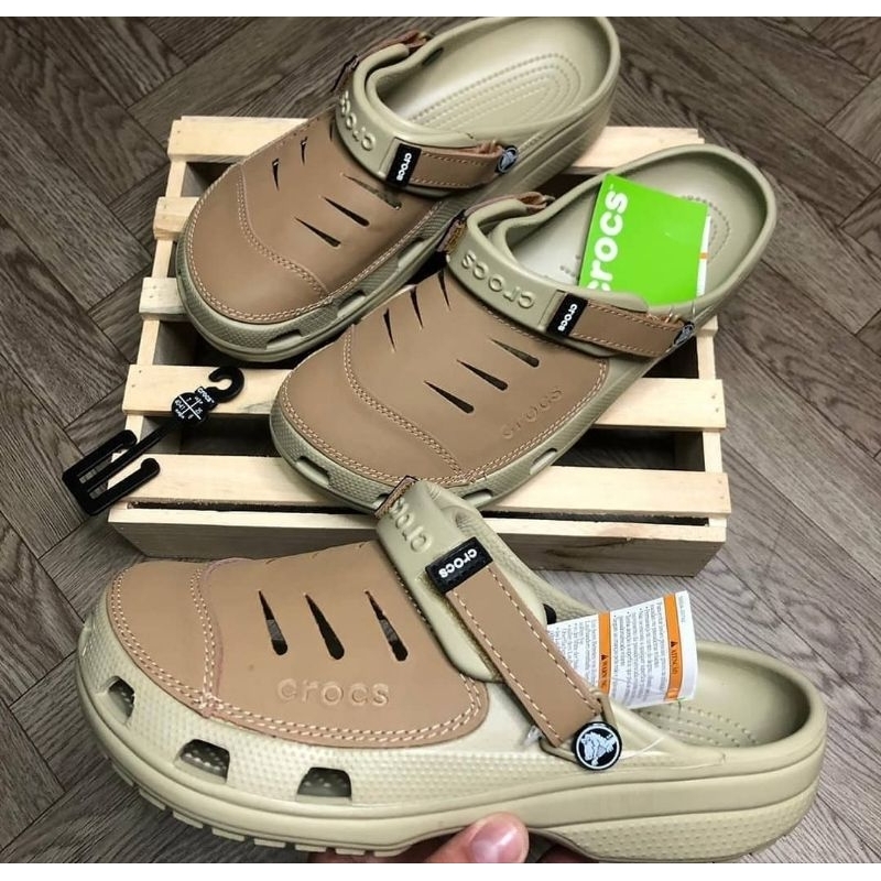 Crocs Yukon leather clog / Sandal Pria Crocs Yukon leather