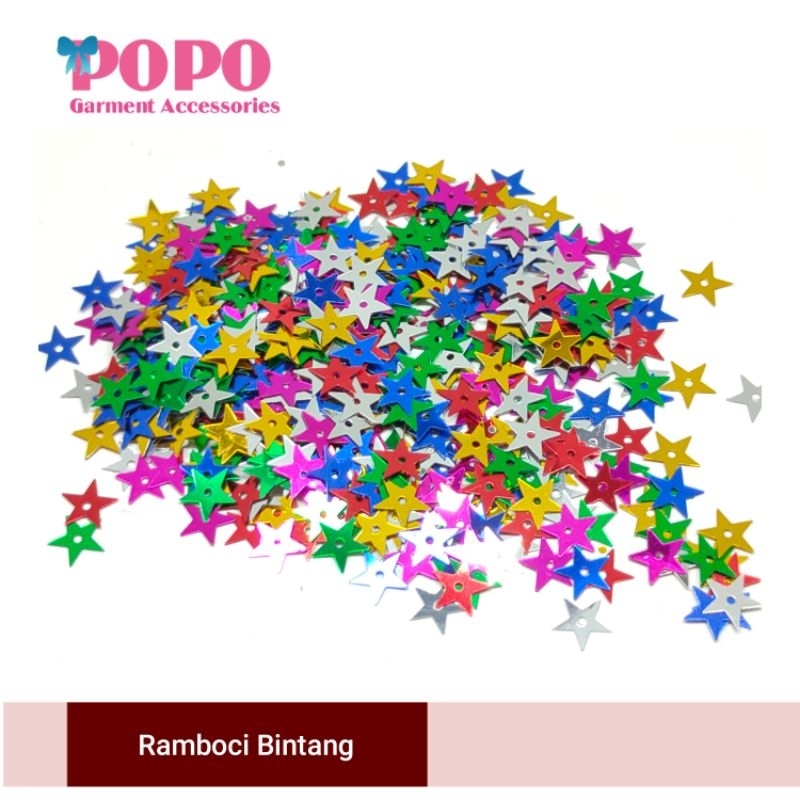 PAYET RAMBOCI BINTANG MIX WARNA ( ISI:10GRAM )