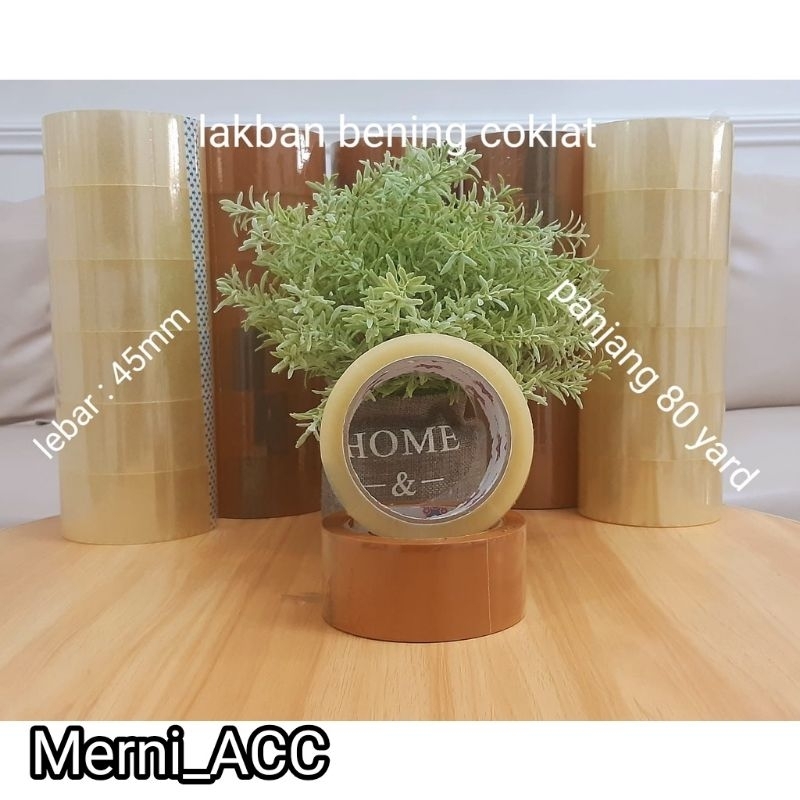 

LAKBAN BENING DAN COKLAT 45 MM X 80 YARD HARGA 1 PCS