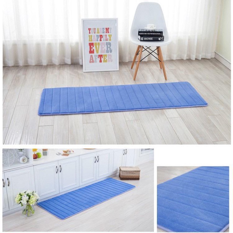 Keset Dapur Panjang Keset Kamar Mandi Memory Foam 120 x 40 cm dengan Gel Anti Slip