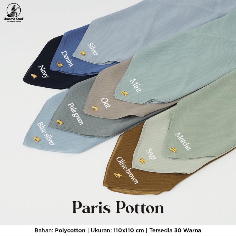 HIJAB SEGIEMPAT PARIS POTTON UMAMA SCARF