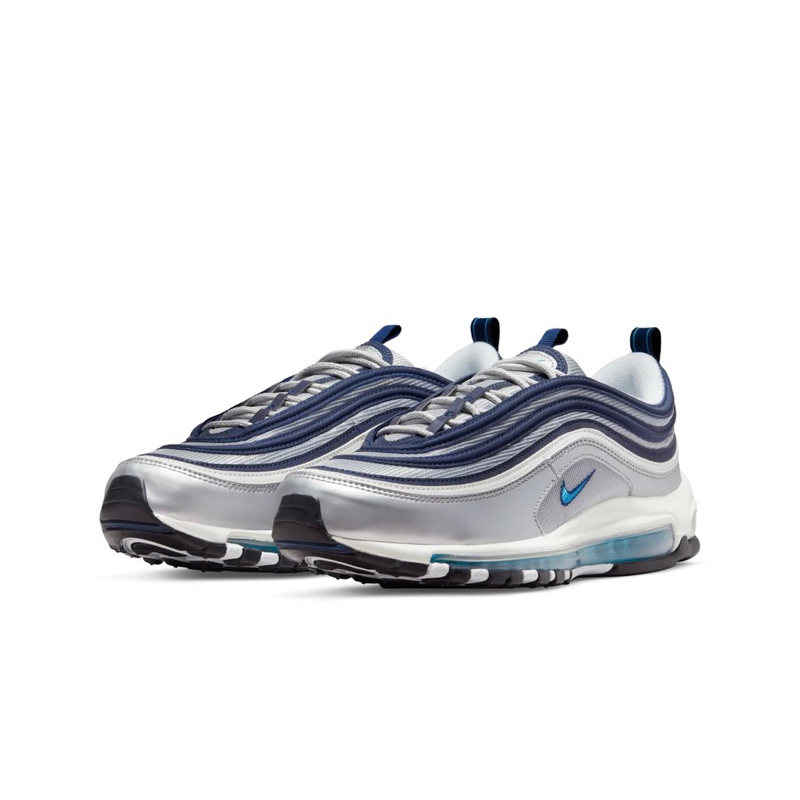 nike air max 97 mettalic silver  blue