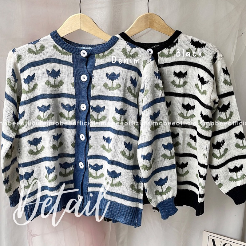 AERY CARDIGAN // FLOWER KOREAN KNIT CARDI