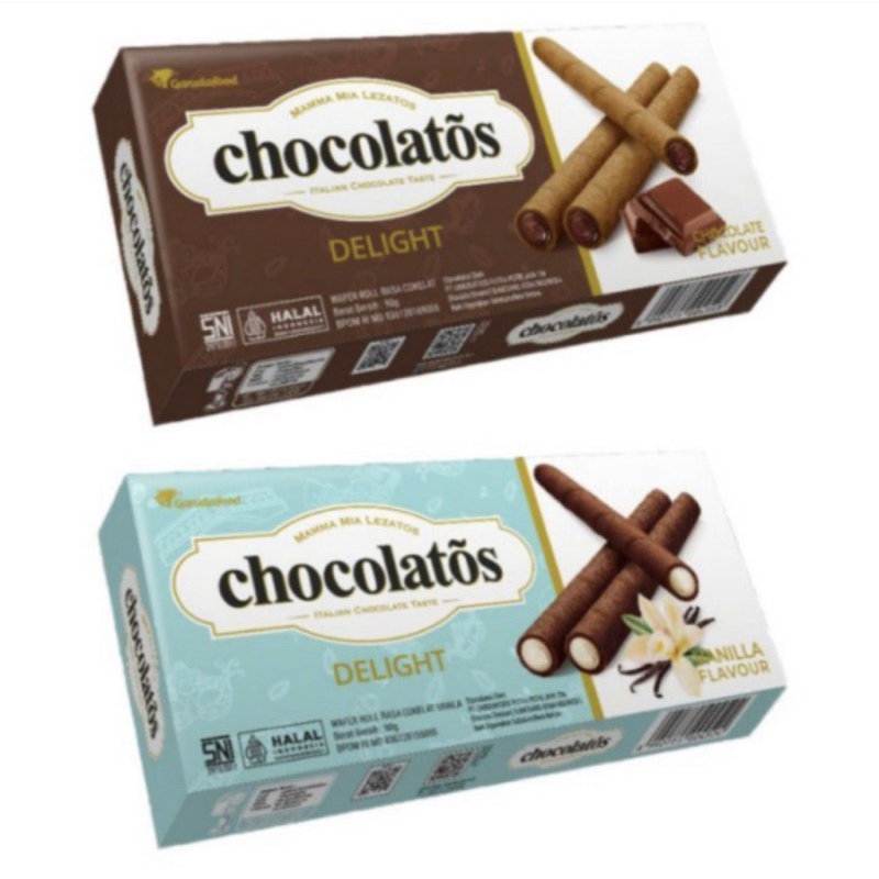 Chocolatos Delight Wafer Roll 90gr